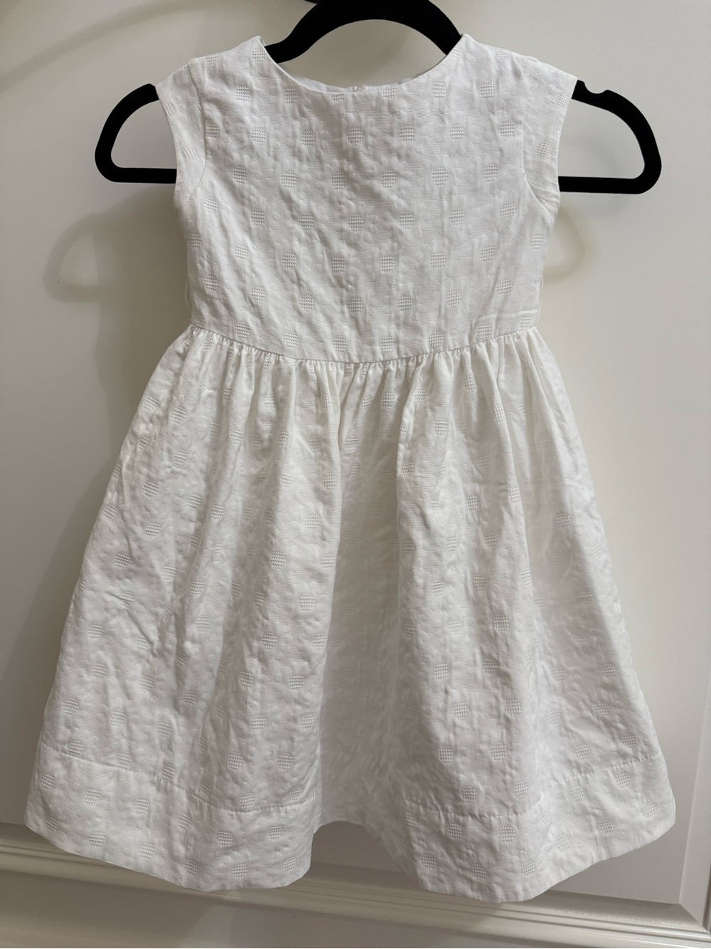 Mayoral Chic Girls White Textured Floral Jacquard Party Dress Size 7